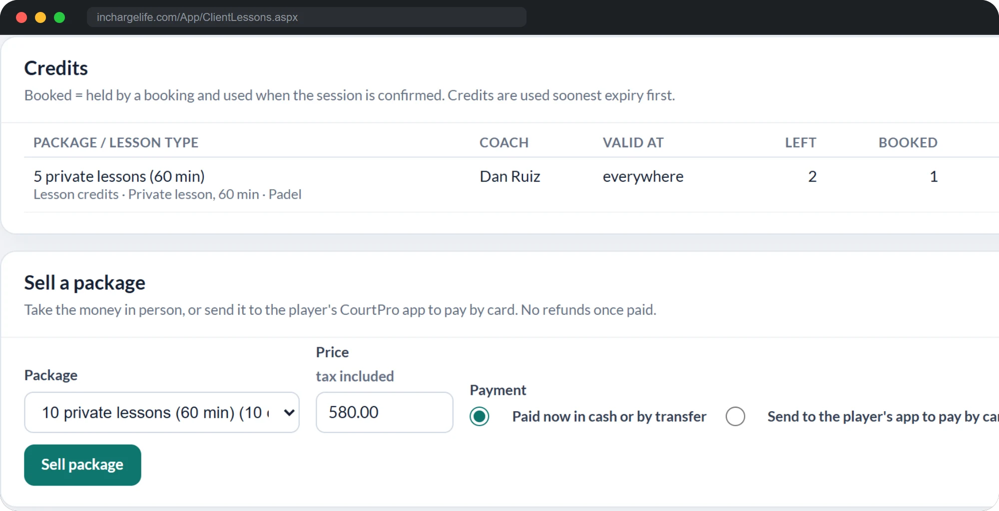 Packages and Credits
